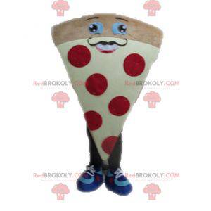 Gigantische pizza-mascotte. Mascotte pizzaplak - Redbrokoly.com
